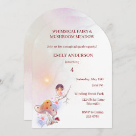 Whimsical Fairy Magic 4e födelsedagen-inbjudan Inbjudningar