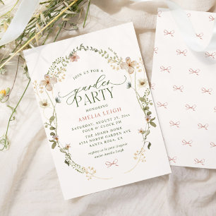 Whimsical Fairytale Blommigt Garden Party Inbjudningar
