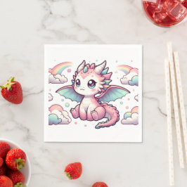 Whimsical Fairytale Dragon Baby Shower Pappersservett