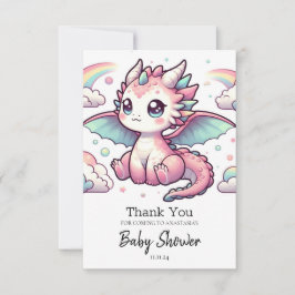 Whimsical Fairytale Dragon Baby Shower Tack Kort