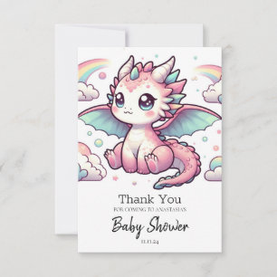 Whimsical Fairytale Dragon Baby Shower Tack Kort