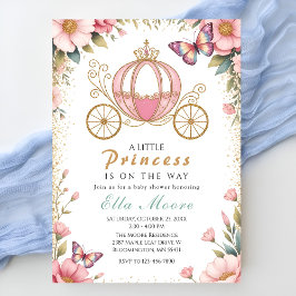 Whimsical Fairytale Princess Baby Shower Inbjudningar