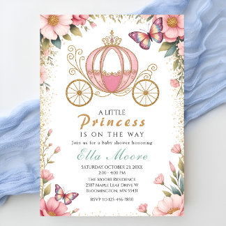 Whimsical Fairytale Princess Baby Shower Inbjudningar