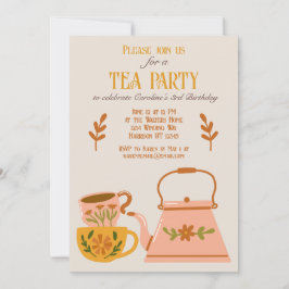 Whimsical Fall Fairytale Tea Party Inbjudningar
