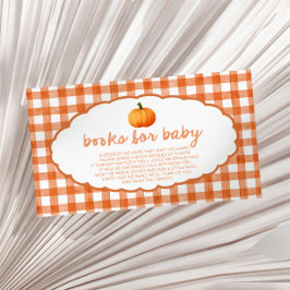 Whimsical Fall Pumpa Bebis Shower Böcker För Bebis Tilläggskort