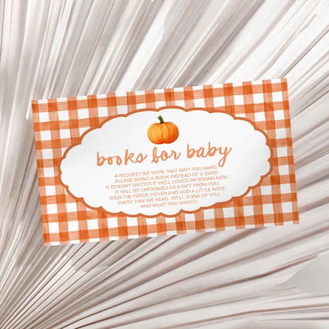 Whimsical Fall Pumpa Bebis Shower Böcker För Bebis Tilläggskort (Skapare uppladdad)