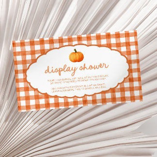 Whimsical Fall Pumpa Bebisdusch Display Dusch Tilläggskort