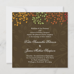 Whimsical Fall Wedding bjudande Inbjudningar