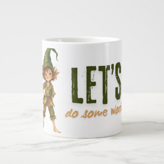 Whimsical Fantasi Karaktär Inspirerande Citat Jumbo Mugg