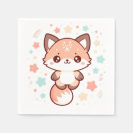 Whimsical Fantasy Fox Baby Shower Pappersservett