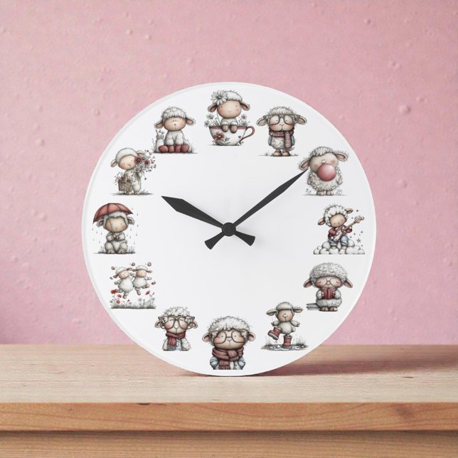 Whimsical får gårdsdjur stor klocka (Skapare uppladdad)