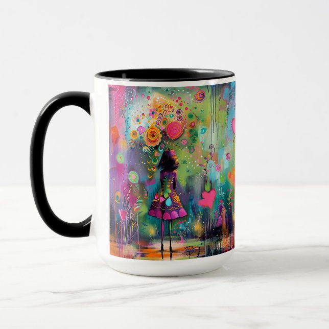 Whimsical Färg Explosion Mugg (Vänster)