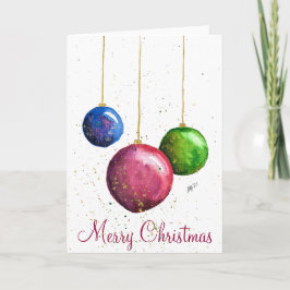 Whimsical, Färgglada Julgranskulor Kort
