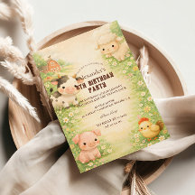 Whimsical Farm Friends Storybook Kids Birthday