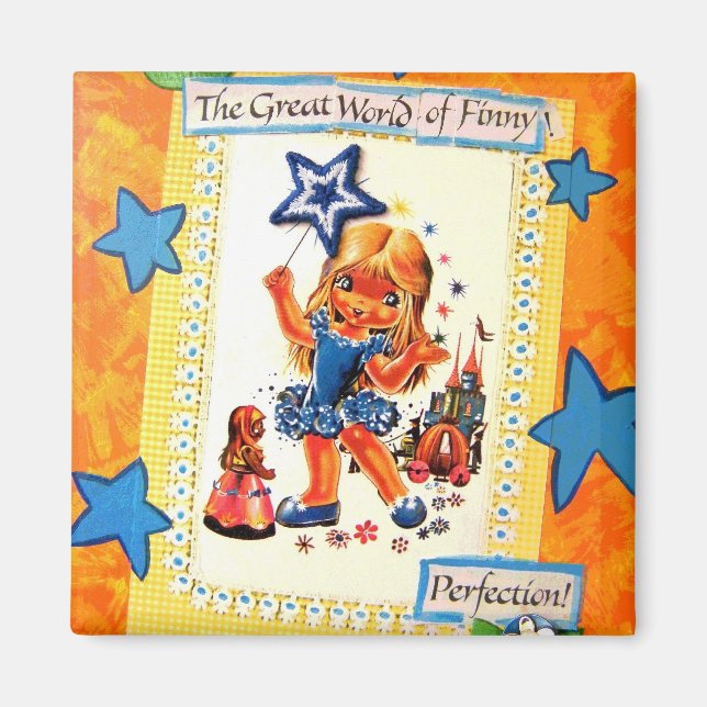 Whimsical Finny - Vintage Magnet (Framsidan)