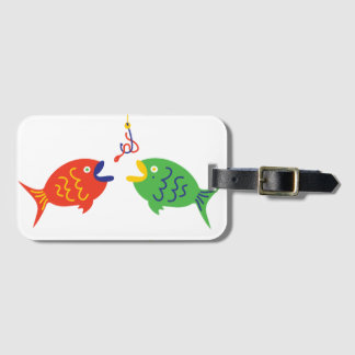 Whimsical fisk bagage tag bagagebricka