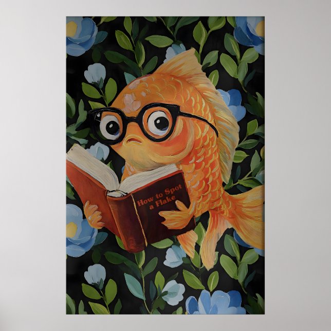 Whimsical Fisk Läsning Poster - Rolig Havs-tema (Framsidan)