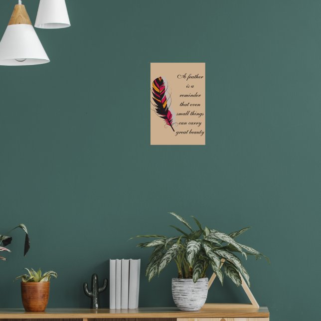 Whimsical Fjädrar: En Samling Eterisk Konst Poster (Vardagsrum 1)