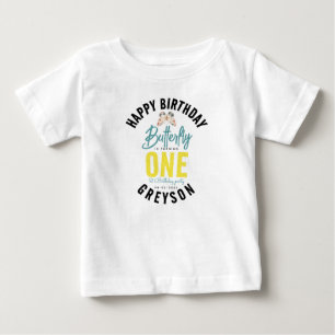 Whimsical Fjäril Blommig 1-årsdag T Shirt