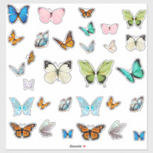 Whimsical Fjäril Klistermärken