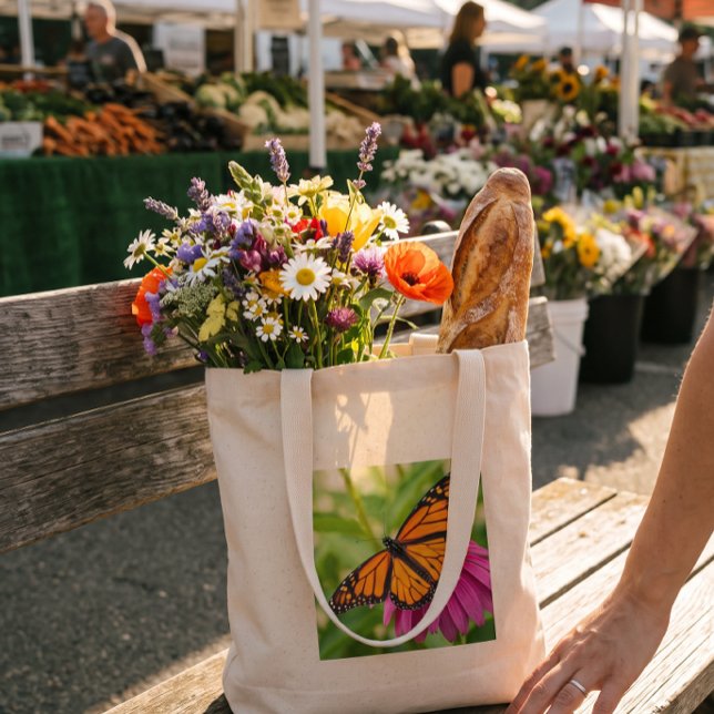 Whimsical fjäril och blommarknad jumbo tygkasse (Skapare uppladdad)
