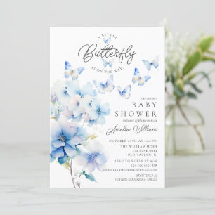 Whimsical fjärilar Baby Shower Inbjudan