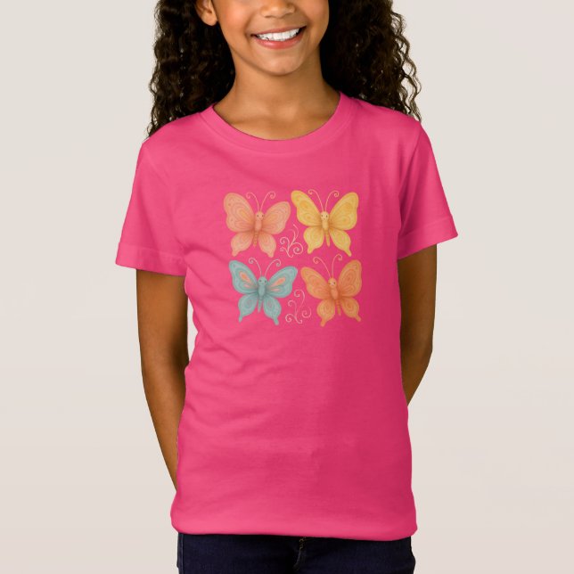 Whimsical fjärilar T-Shirt (Framsida)