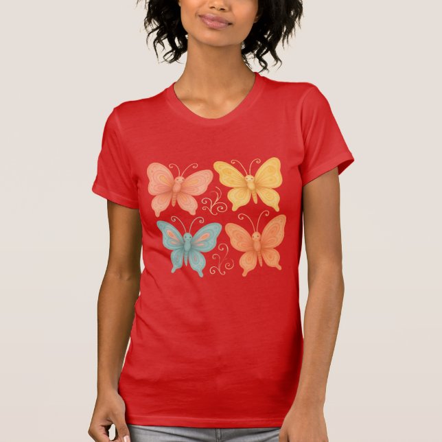 Whimsical fjärilar t shirt (Framsida)