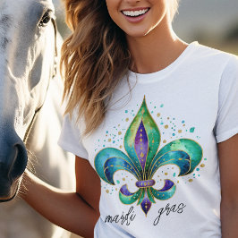 Whimsical Fleur De Lis For Mardi Gras T Shirt