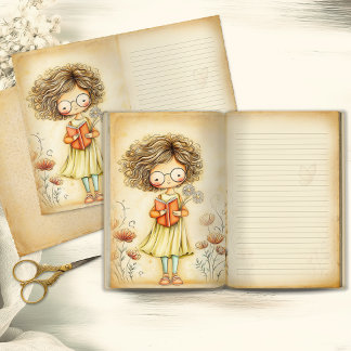 Whimsical Flicka Vintage Junk Journal Sida