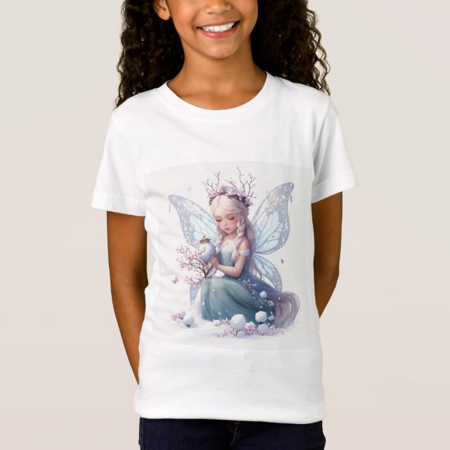 "Whimsical Flight: Fairy atop the Butterfly's Ving T Shirt (Framsida)