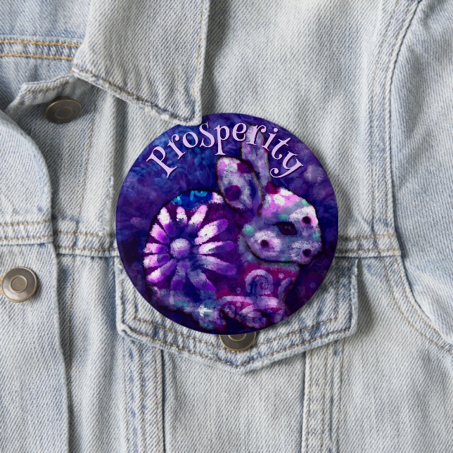 Whimsical Floral Bunny Rabbit Personalized Knapp (In Situ)