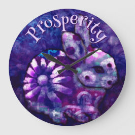 Whimsical Floral Bunny Rabbit Personalized Stor Klocka