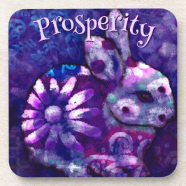 Whimsical Floral Bunny Rabbit Personalized Underlägg