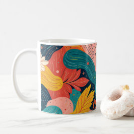 Whimsical Floral Flow Mug Kaffemugg