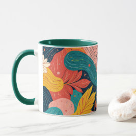 Whimsical Floral Flow Mug Mugg