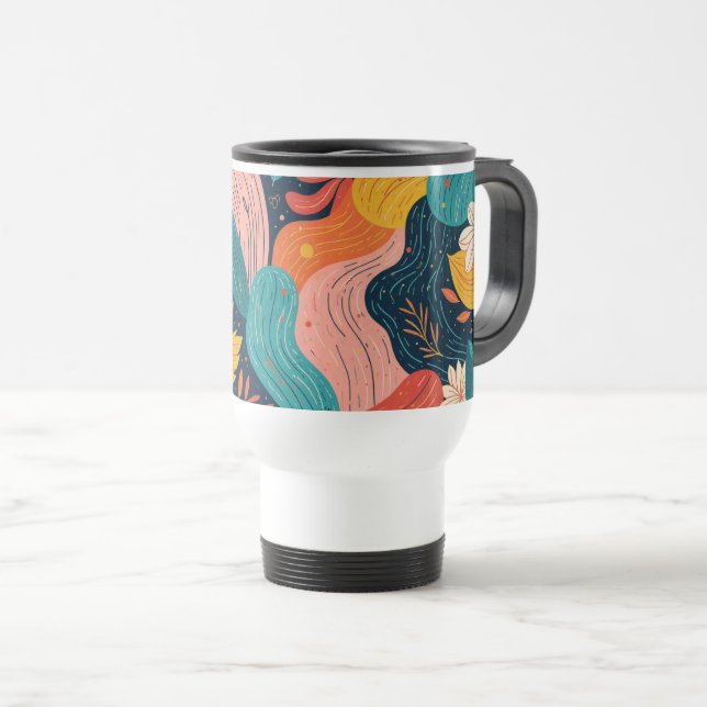 Whimsical Floral Flow Mug Resemugg (Framsida höger)