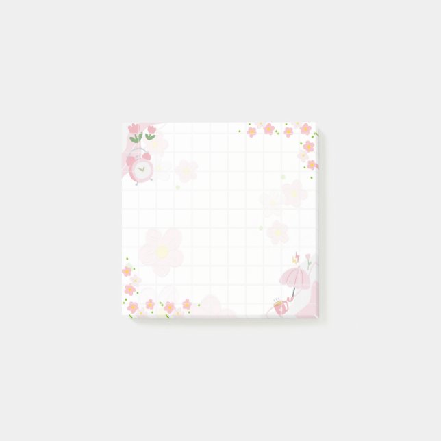 Whimsical Floral Morning Frame Post-it Block (Framsida)