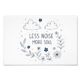 Whimsical Floral Soul Quote Line Art Fototryck