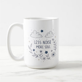 Whimsical Floral Soul Quote Line Art Kaffemugg