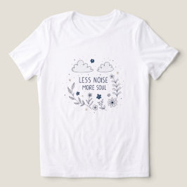 Whimsical Floral Soul Quote Line Art T Shirt