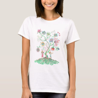 Whimsical Floral Tree T Shirt
