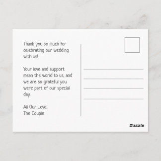 Whimsical Floral Watercolor Wedding Vykort