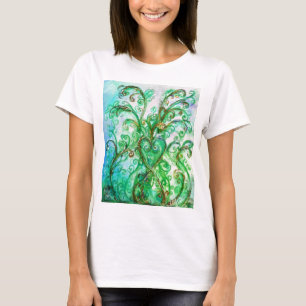 WHIMSICAL FLOURISHES bright grönt blue gult Tee Shirt