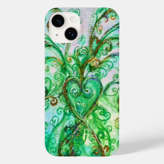 WHIMSICAL FLOURISHES bright teal grönt white (Baksida)
