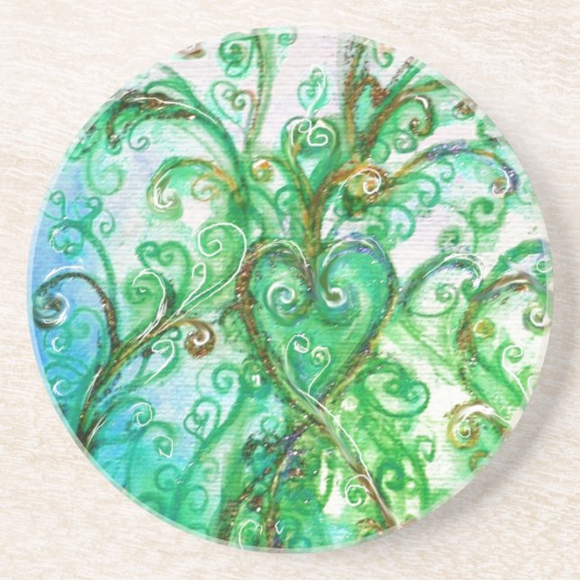 WHIMSICAL FLOURISHES grönt blue Underlägg (Framsidan)