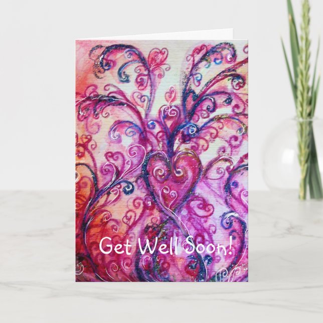 WHIMSICAL FLOURISHES HEART / Get well Snart Kort (Framsida)