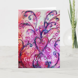 WHIMSICAL FLOURISHES HEART / Get well Snart Kort