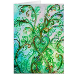 WHIMSICAL FLOURISHES HEART/Mors dag Hälsningskort