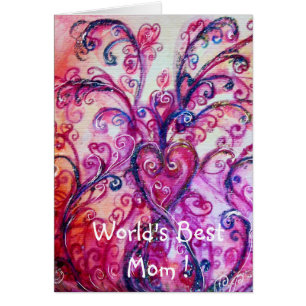 WHIMSICAL FLOURISHES HEART / World's Best Mamma Hälsningskort